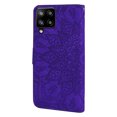 thumbnail image 2 of Mantto Cases for Samsung Galaxy A12 5G Magnetic Wallet Case for Women Card Holder Flip Cover Embossed Mandala Flower Kickstand PU Leather Magnetic Folio with Strap, Purple, 2 of 8