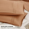 thumbnail image 5 of JELLYMONI 4 Pieces Luxury Soft Microfiber Sheets Set for Full Size Bed, Deep Pocket Up to 16", Silky Bedding Sheets & Pillowcases-（Full,Rust), 5 of 7
