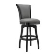 thumbnail image 2 of Armen Living Raleigh 26" Faux Leather Swivel Counter Stool in Gray/Black, 2 of 8