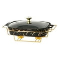 thumbnail image 2 of Abbracc Chafing Dish Buffet Server Rectangular Large Capacity Casserole Tray for Parties Black, 2 of 9