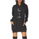 thumbnail image 1 of Vestido de sudadera corto con bolsillos con capucha y estampado de manga larga para mujer informal suelto a la moda Pompotops hdfakjf1792, 1 of 4