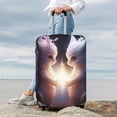 thumbnail image 5 of Cauagu Fox Couple Print Travel Luggage Cover,Travel Dust-proof Suitcase Cover Softside Suitcase Protector for 18-32inch,Not Included Suitcase, 5 of 8