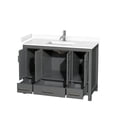 thumbnail image 2 of Wyndham Collection Sheffield 48" Wood Single Bathroom Vanity in Dark Gray, 2 of 4