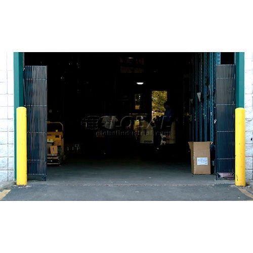 Global Industrial 241689 Double Folding Security Gate, Gray - 10 x 5 ft.