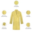 thumbnail image 3 of Panda Uniform Multi-Pocket Lab Coat for Men & Women, 6XL, Yellow, 3 of 7