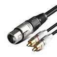 thumbnail image 2 of Cable de audio Macarena XLR a 2 conectores 1M negro RCA macho macho XLR hembra, 2 of 8