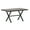 Gray, variant on Flash Furniture Finch Commercial Grade X-Frame Outdoor Dining Table 59" x 35.5" with Faux Teak Poly Slats and Metal Frame, Gray/Gray