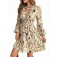 thumbnail image 2 of Women'S Wrap V Neck Short Sleeve Ruffle Hem A Line Short Dress L, 2 of 8