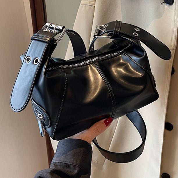 Bolso bandolera para mujer Bolso de mano de PU de diseñador de lujo para viajes de oficina (negro) FLhrweasw Nuevo