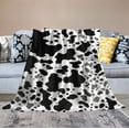 thumbnail image 2 of JEUXUS Cow Print Blanket, Cow Blanket for Kids Adults, Soft Cow Throw Blanket Cowhide Decor for Couch Sofa Bed, 2 of 6