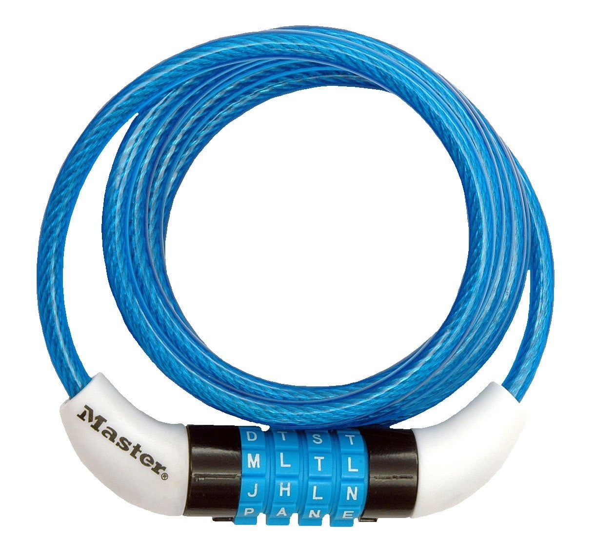 Master Lock 8152DASTWD 5ft Combination Cable Lock in Assorted Colours, Master Lock 8152DASTWD Word Combination Cable Lock