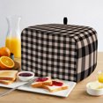 thumbnail image 2 of Toaster Cover 4 Slice, Black Plaid Dustproof Bakeware Oven Protector with Top Hook, Vintage Country Gray Buffalo Check Gingham Waterproof Small Kitchen Appliance Toasters Dust Cover, 12"x11"x8", 2 of 9