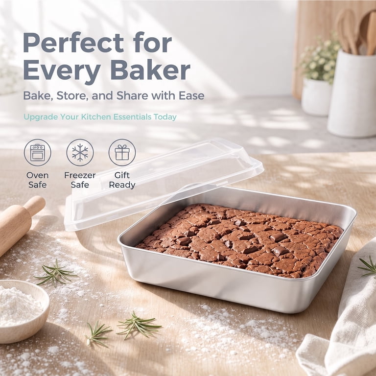 Walchoice 8x8" Square Baking Pan Set With Lids photo 7