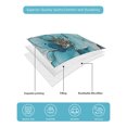 thumbnail image 5 of Teal Floral Marble Twin Size Down Alternative Comforter, Lightweight Comforter Quilt Bedding Set with Pillow Shams Modern Abstract Ink Painted Art All Seasons Bed Comforter Duvet Insert 68"x86", 5 of 7