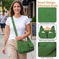 thumbnail image 4 of BadPiggies Nylon Shoulder Bag for Women Waterproof Crossbody Purse Casual Handbag with Adjustable Strap - Green, 4 of 9
