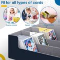 thumbnail image 2 of Eurhowing Trading Card Storage Box 2600+, Large Deck Case with Magnetic Closure & Dividers, PU Leather Card Holder Organizer for Magic Sports Game Cards, Blue, 2 of 9