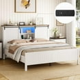 thumbnail image 2 of Eastvita Farmhouse Full Size Bed Frame with Storage, Charging Station, LED Light, Sliding Barn Door, Noise-Free, 2 of 7
