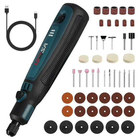 Cordless Rotary Tool with 50-Piece Accessory Kit, 3-Speed and USB Charging, Polishing, Drilling, Etching, Engraving, DIY Crafts