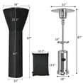 thumbnail image 2 of Gymax 87'' Tall Patio Propane Heater 48,000 BTU W/ Cover & Table Silver, 2 of 10