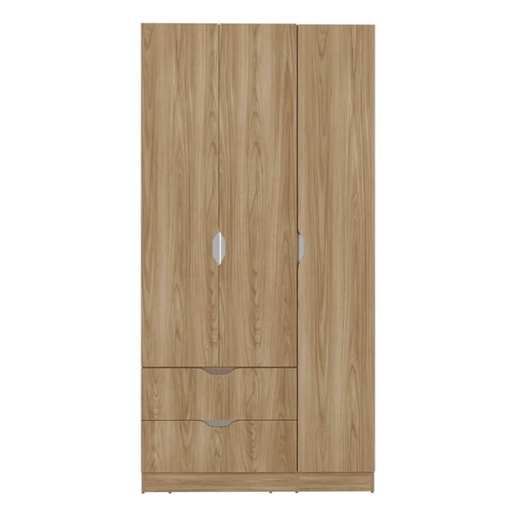 Ropero Closet 3 puertas y 2 cajones Color Madera RTA