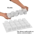 thumbnail image 5 of 3D Bubble Candle Molds, 15 Cavities Cube Silicone Molds for Candles Making, Durable Handmade Candle Wax Moulds for Valentine's Day Wedding Party Decor, White, 5 of 6