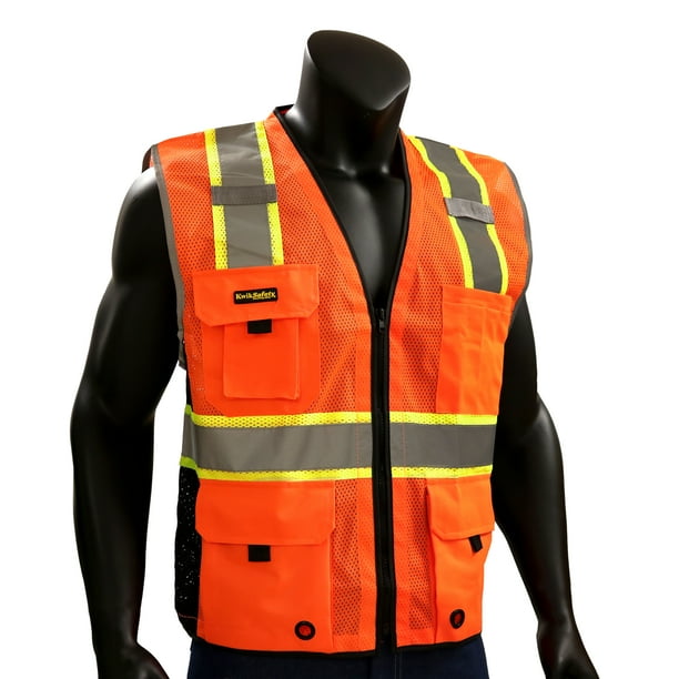 KwikSafety BIG KAHUNA Hi Vis Reflective ANSI PPE Surveyor Class 2