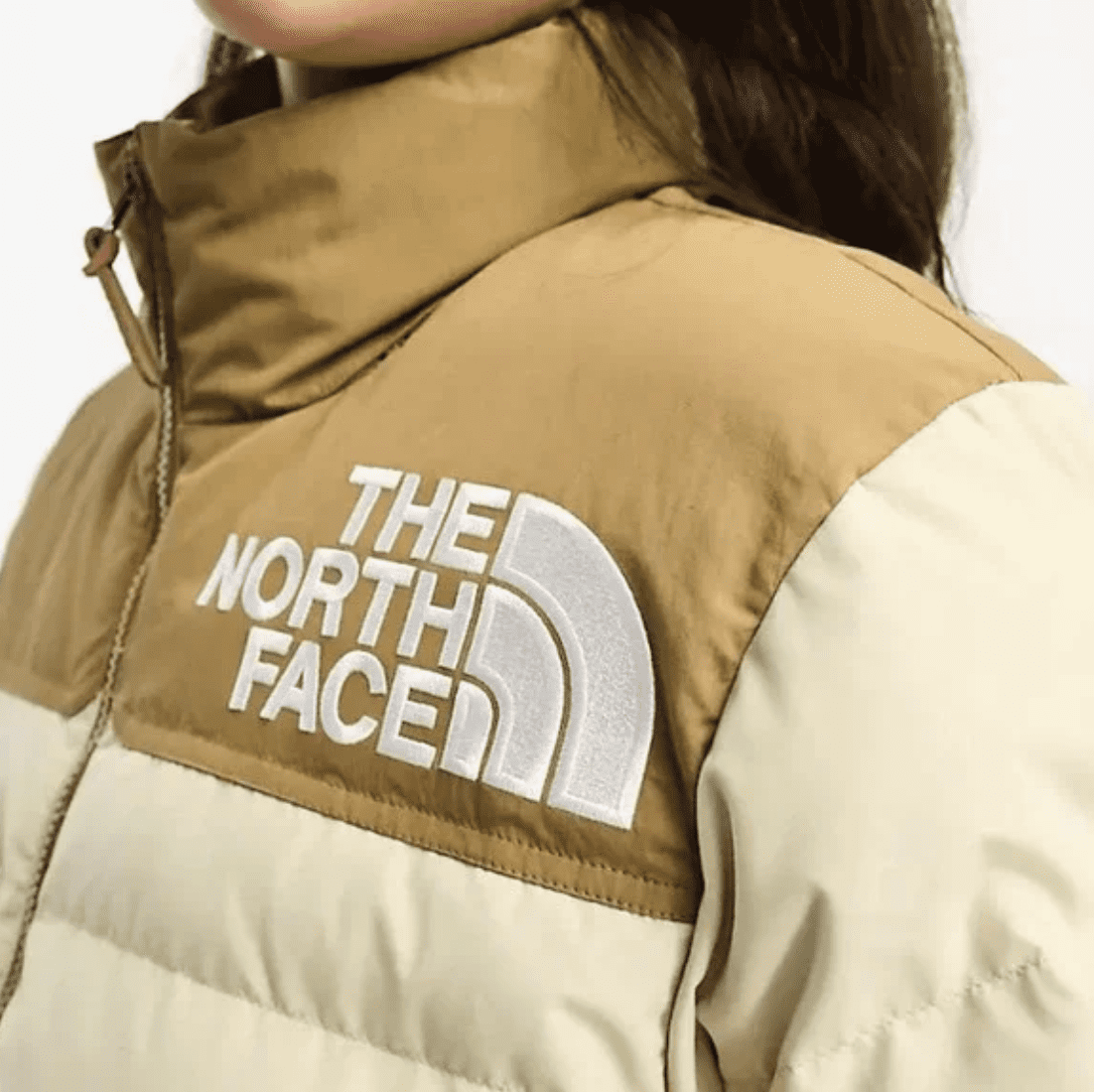 The North Face 92 Low-Fi Hi-Tek Nuptse Down Puffer Jacket in Beige