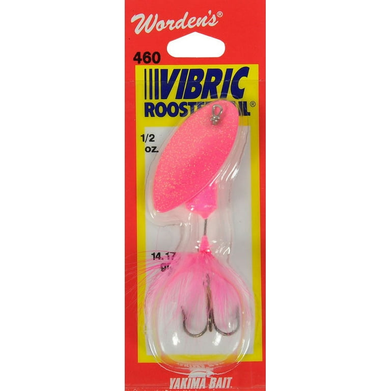 Yakima Bait Worden's Vibric Rooster Tail Lure, Glitter Pink, 1/2 oz.