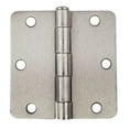 thumbnail image 2 of Global Door Controls 3.5 in. x 3.5 in. Satin Nickel Plain Bearing Steel Radius Hinge (Set of 2), 2 of 4