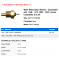 thumbnail image 2 of Water Temperature Sender - Compatible with 1968 - 1972, 1982 - 1995 Lincoln Continental 3.8L V6 1969 1970 1971 1983 1984 1985 1986 1987 1988 1989 1990 1991 1992 1993 1994, 2 of 2