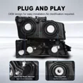 thumbnail image 4 of MOSTPLUS Smoke Headlights Bumper Lamps for 2003-06 Chevy Silverado Avalanche 1500 2500, 4 of 7