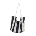 thumbnail image 2 of lionlar Canvas Tote Bag Fashion Carrying Bag Handbag for Commuting Traveling Weekend Thick Stripes, 2 of 9