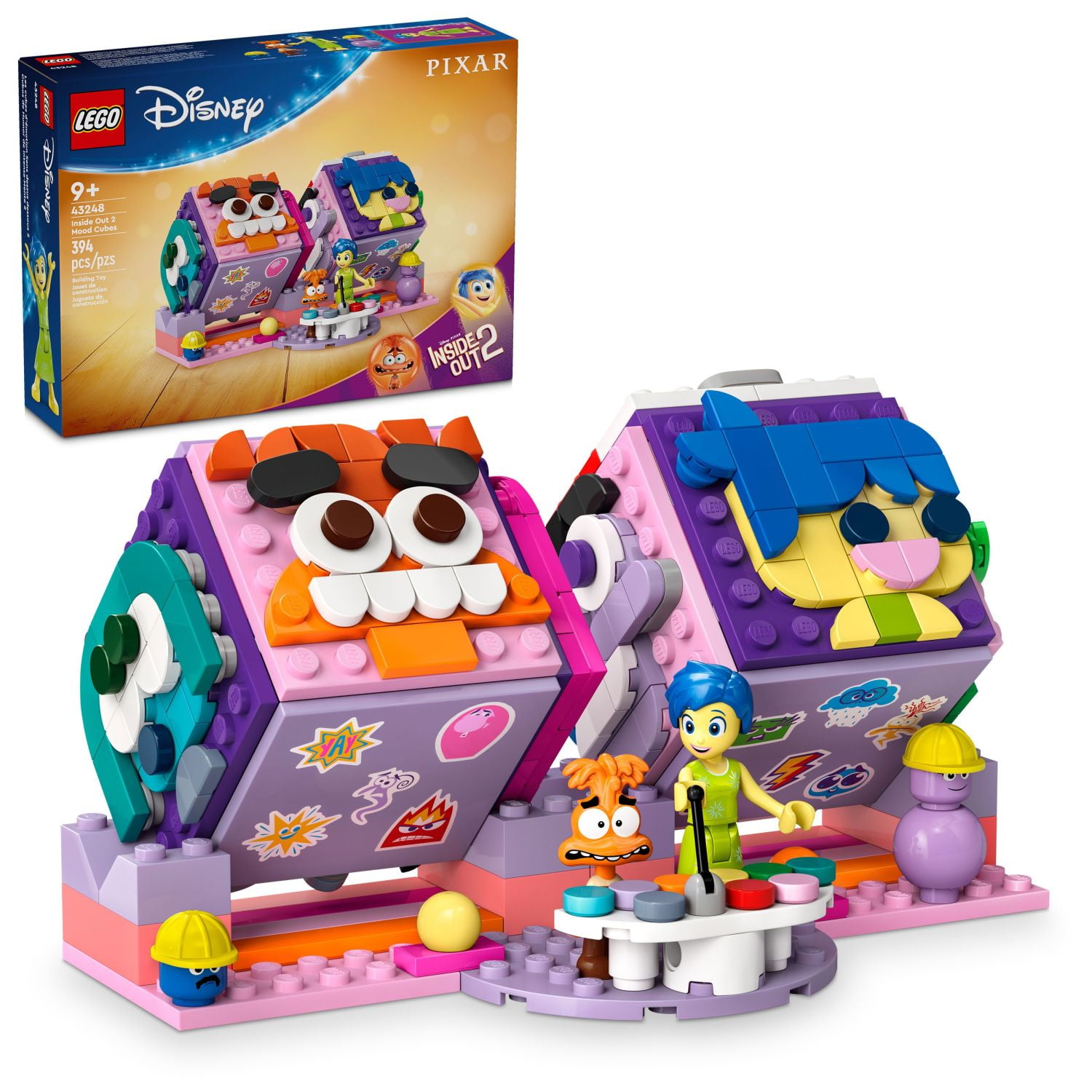 LEGO|Disney Inside Out 2 Mood Cubes from Pixar, Disney Toy Building Kit from the Movie, Fun Fantasy Toy to Share Emotions, Disney Gift Idea for Movie Fans, Girls and Boys, 43248