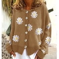 thumbnail image 1 of Birdeem Mode Femmes Décontracté Cardigan Manteau en Tricot à Manches Longues à Imprimé Floral, 1 of 1