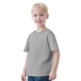 thumbnail image 2 of XinLfly Kids Girls Boys Short Sleeve T Shirt Casual Summer Solid Color Crewneck Basic Tees Shirt Tops Clothes,Gray,5T, 2 of 8