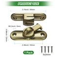 thumbnail image 3 of Uxcell 1-Pack Flip Latch Gate Latch, Cerradura deslizante de puerta de granero de 3 pulgadas, cerraduras deslizantes de 90/180 grados [Bronce], 3 of 7