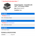 thumbnail image 2 of Regulator - Compatible with 1967 - 1972 Pontiac Firebird 1968 1969 1970 1971, 2 of 2