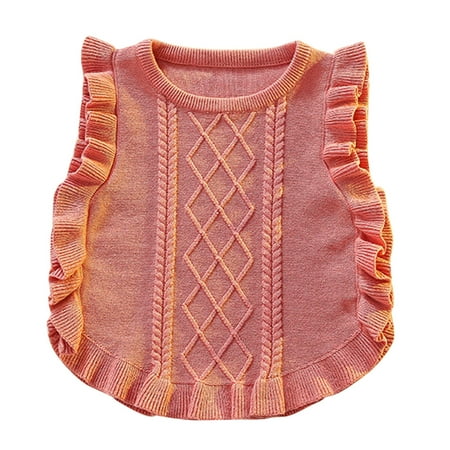 

Fsqjgq Boy Sweatshirts Size 8 Baby Knitted Vest Tops Coat Cotton Sleeveless Toddler Kids Boy Girl Sweater Clothes Ruffle Crewneck Pullover Outfits Christmas Sweater Boys Size 12 Cotton Pink 80