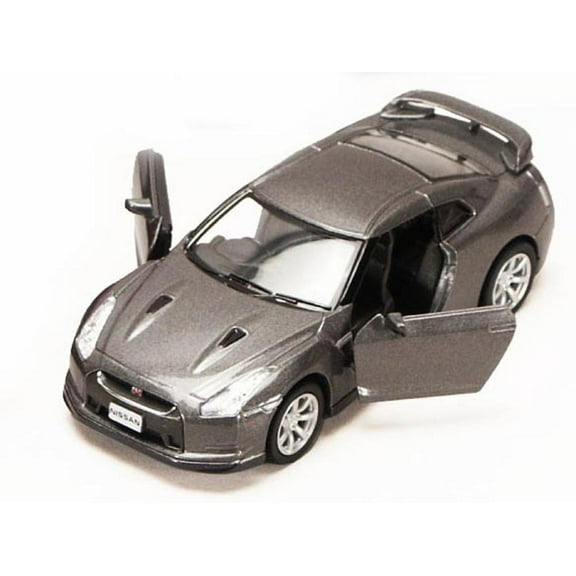 Nissan GT-R R35, Gray - Kinsmart 5340D - 1/36 scale Diecast Model Toy Car (Brand New, but NOT IN BOX)