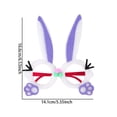 thumbnail image 4 of Xihbxyly Gafas de Conejo, Accesorios Fotográficos Festivos para Pascua, Accesorios Coloridos para Decorar Huevos, Ropa Divertida para Celebraciones, Ideal para Reuniones Familiares, Diseño de Plástic, 4 of 7