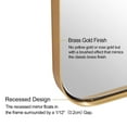 thumbnail image 3 of ANDY STAR Modern 18 x 48 Inch Rectangular Full Body Mirror, Brushed Gold, 3 of 9