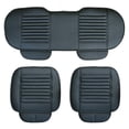 thumbnail image 2 of Cojín de asiento de automóvil pequeño de tres piezas de cuero de carbón de bambú, cojín de asiento sin respaldo Four Seasons 3, paquete completo de suministros para interiores, 2 of 2