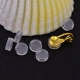 thumbnail image 3 of Comfort Plastic Pads for Clip on Earrings Anti-Pain Clip on Earring Cushion Clear 7.5x3mm Hole: 1.5x3.5mm, 3 of 4