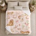 thumbnail image 5 of Artistic Pattern, Rustic Farmhouse Horse Scene, Warm Flannel Blanket for Sunroom and Reading Nook with Detailed Artwork, Horse Lovers Housewarming Gift, Rustic Home Decor, 5 of 9