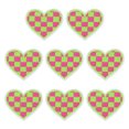thumbnail image 1 of Uxcell 8 Pcs Parche Bordado en Forma de Corazón para Planchar, Aplicaciones Bordadas, Parche para Chaqueta, Ropa, Sombreros, Jeans, Accesorio DIY, Verde/Rosa Pálido, 1 of 6