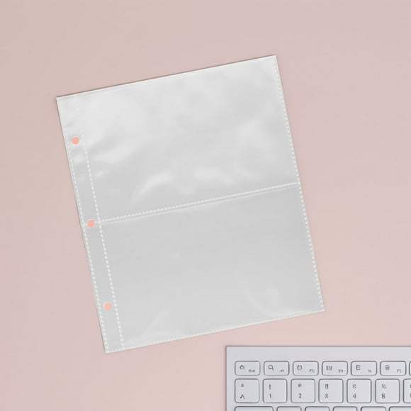 RUNROTOO 12PCS Photo Refill Sheets PVC Photo Storage Pages Easy Replacement Transparent Photo Album Pages