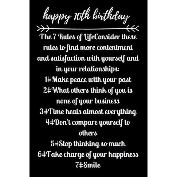happy10th birthday The 7 Rules of Life (Paperback)