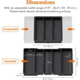 thumbnail image 5 of Utensil Organizer for Kitchen Drawers, Expandable Cooking Utensil Tray, Adjustable Cutlery Silverware Flatware Holder, Plastic Spatula Tools Storage Divider, 13-22 x 15", Black, 5 of 6