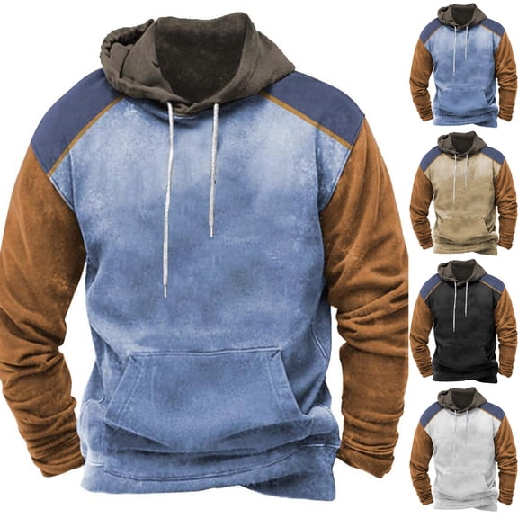 Men's & Women's Print Pullover Hoodie, Unisex Loose Fit Long Sleeve Sweatshirt, Casual Streetwear for Christmas, Fall Winter Season, Daily Comfort and Travel,Black,M
