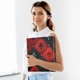 thumbnail image 6 of Red and Black Lattice Hardcover 3 Ring Binder 1.5 inch Round Rings with Interior Pockets Binders Organizer Office School 2 Pack, 6 of 9